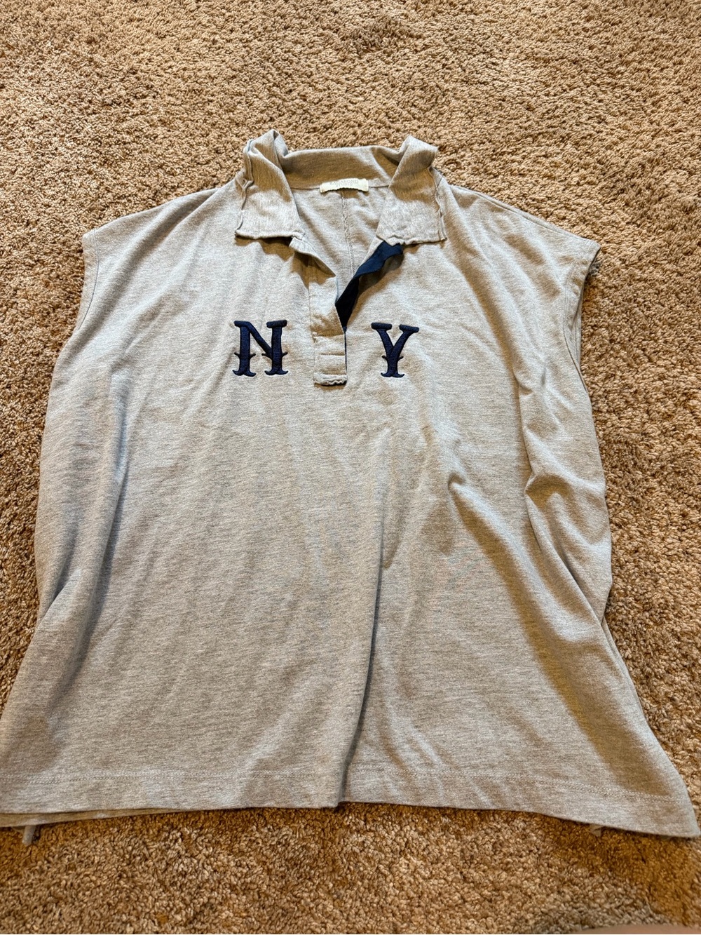 Grey NY Embroidered Polo Shirt Women’s Casual